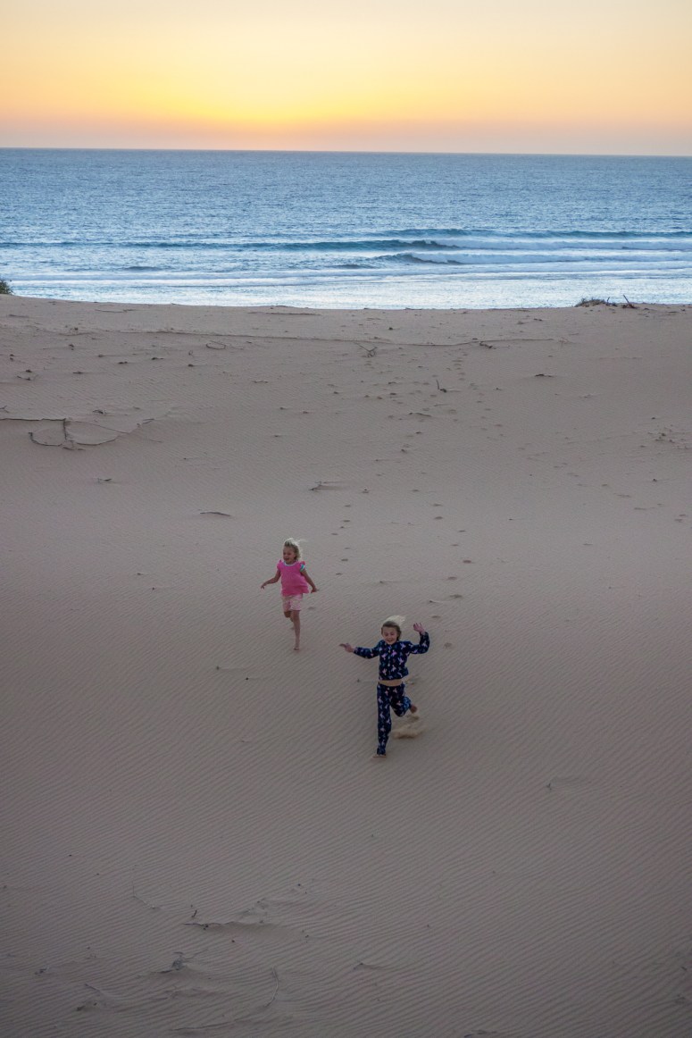 RunningdownSandDunesinPJs