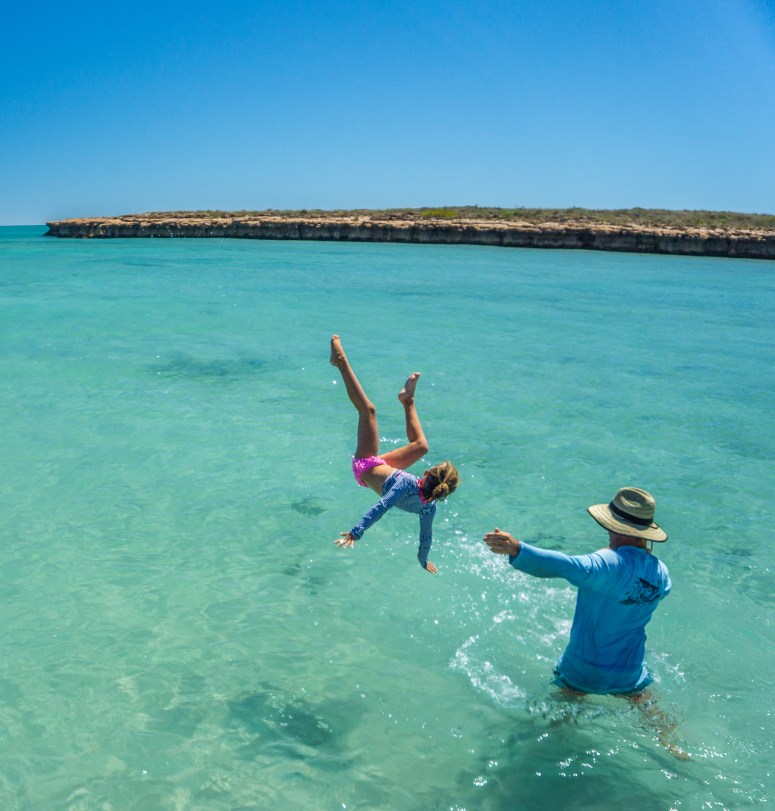 Flying high! Family fishing adventures at Dampier Archipelago