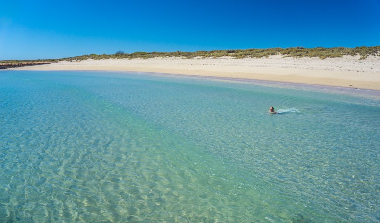 Not a footprint in sight - swimming at pristine Dampier Archipelago